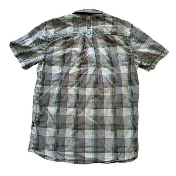 The North Face Mens shirt, size medium. Lightweight, Tan & Green Plaid Design - Picture 2 of 7